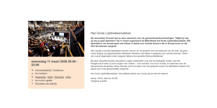 11/3 – Het grote Lijsttrekkersdebat