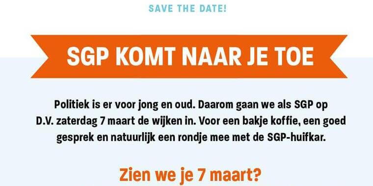 7/3 – SGP komt naar je toe