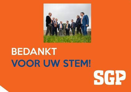 SGP kiezers bedankt!