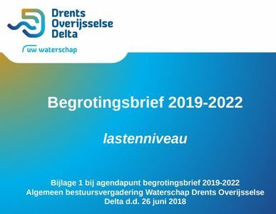 Begrotingsbrief 2019-2022