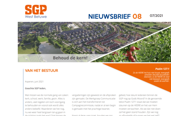 Nieuwsbrief juli 2021