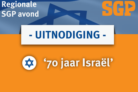 Regionale SGP avond -'70 jaar Israël'