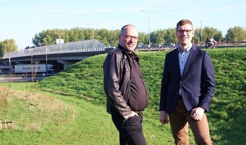 Plan SGP / D66: fietspad onder viaduct Edisonweg in Alblasserdam
