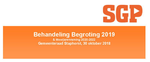 Algemene beschouwingen begroting 2019