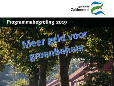 Uitgelicht: Meer geld voor groenbeheer