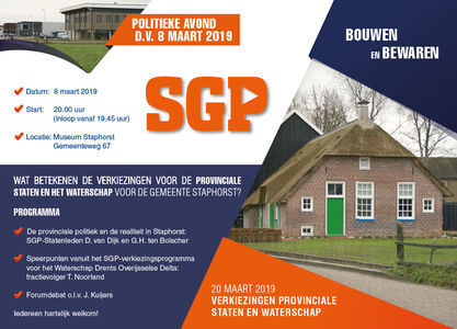 Politieke avond - Provincie en Waterschappen