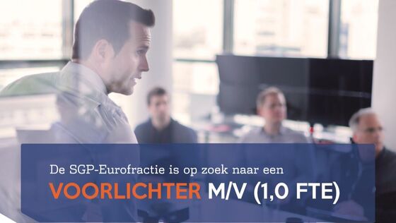 Vacature SGP-Eurofractie