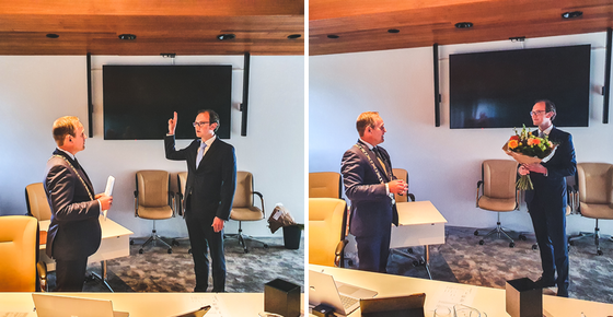 Nico van Stam beëdigd als burgerlid