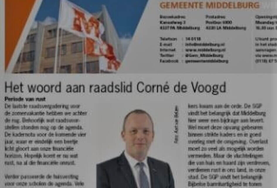 Het woord is aan Corné de Voogd