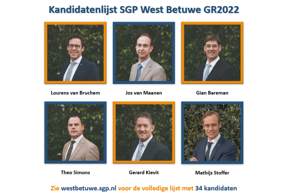 SGP West Betuwe kiest voor ervaring en daadkracht