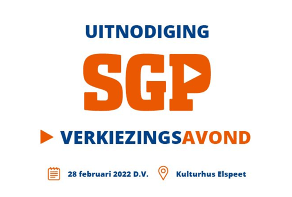 Verkiezingsavond SGP op 28-2