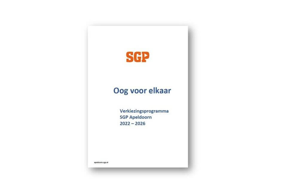 SGP presenteert verkiezingsprogramma