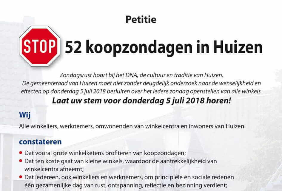 Amendement Zondagsopenstelling