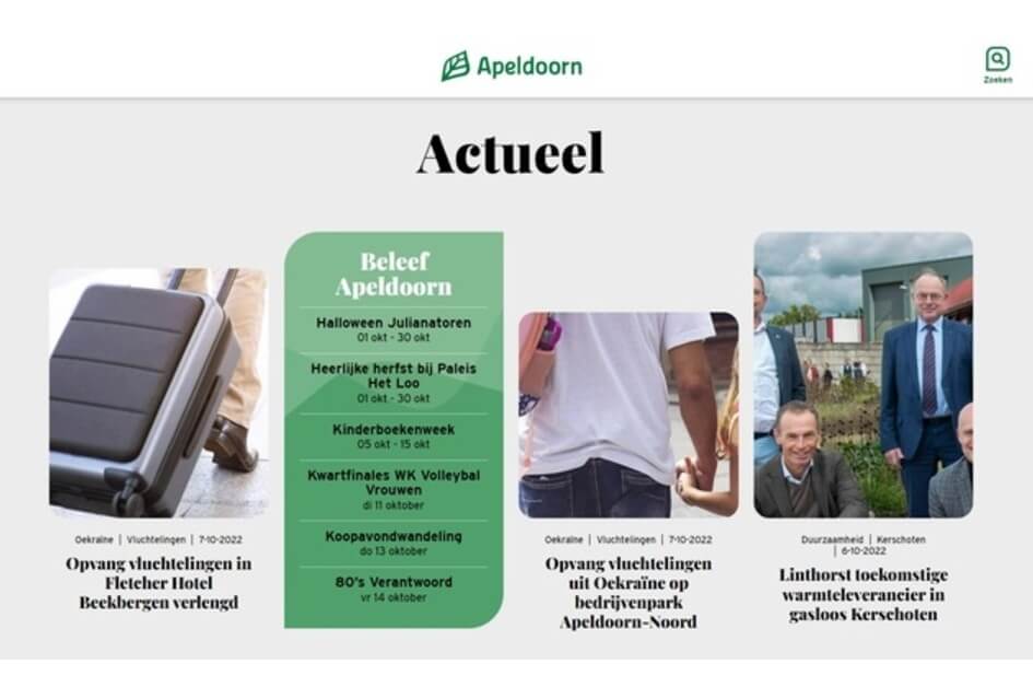 Nieuwe website gemeente Apeldoorn
