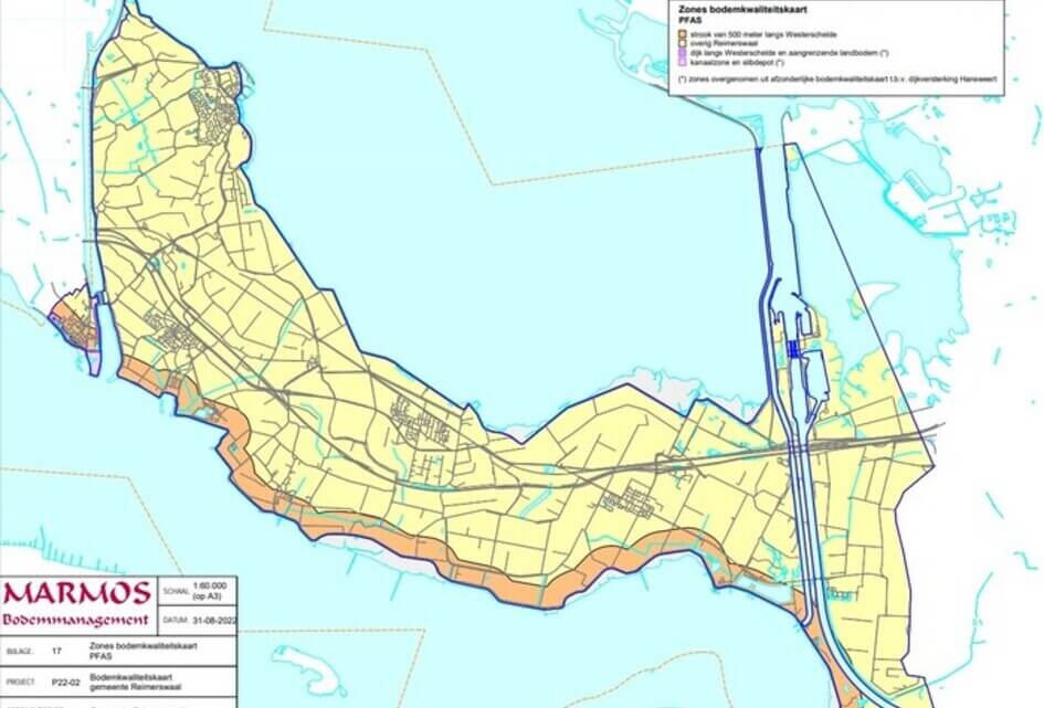 Nieuwe bodemkaart Reimerswaal met PFAS-strook roept vragen op