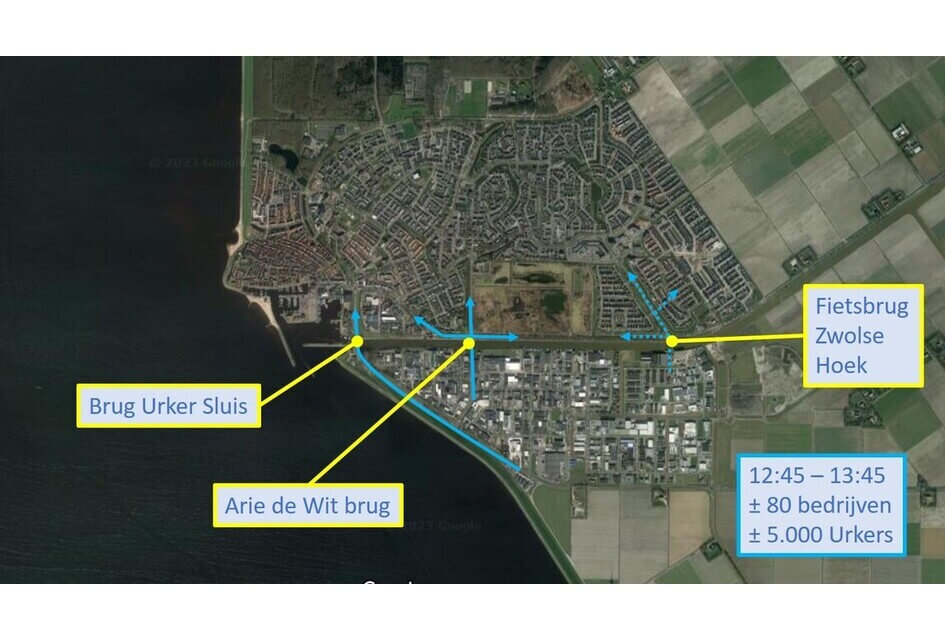 Niet tornen aan bedientijden brug Urker Sluis