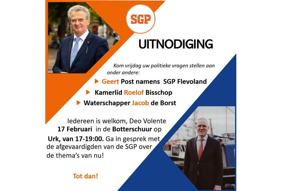 SGP in Botterschuur op Urk