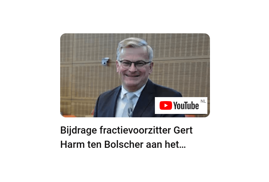 Bijdrage SGP aan het duidingsdebat