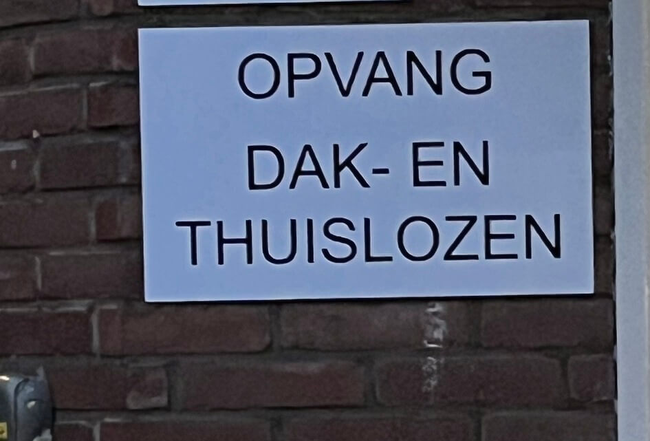 Een gebakje van een dakloze.