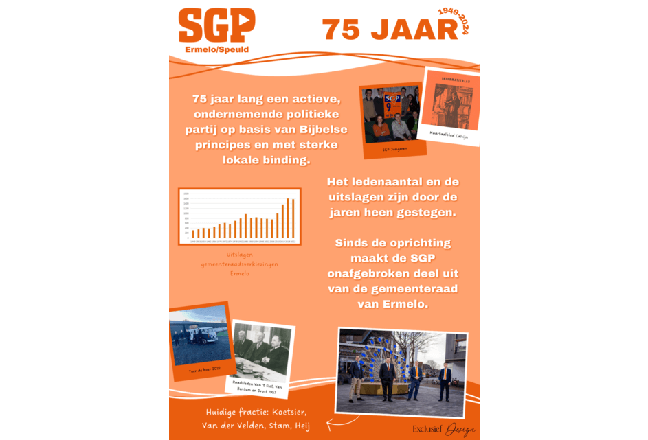 75 jaar SGP Ermelo/Speuld
