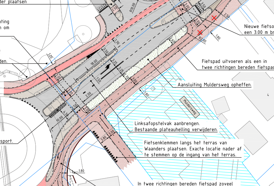 Herstructurering van der Walstraat en kop Muldersweg.