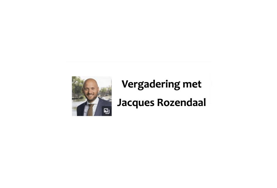 Uitnodiging vergadering met Jacques Rozendaal