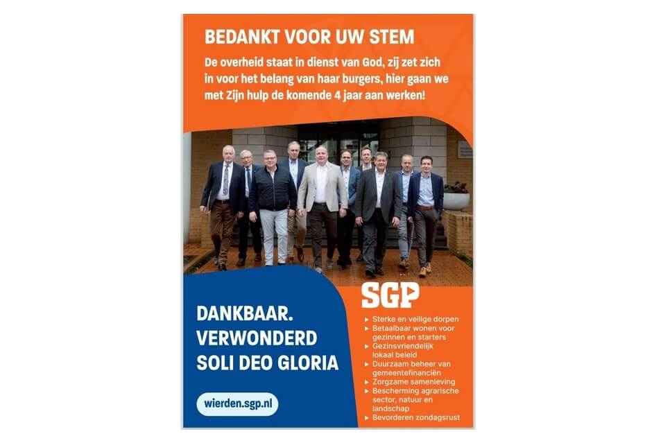 Bedankt voor uw stem