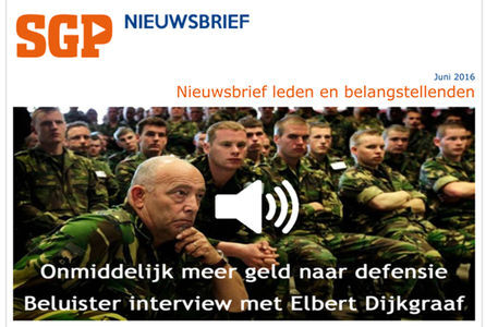 Nieuwsbrief SGP (landelijk) - juni
