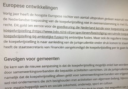 SGP stelt vragen over koepelvrijstelling (BTW) Sabewa Zeeland