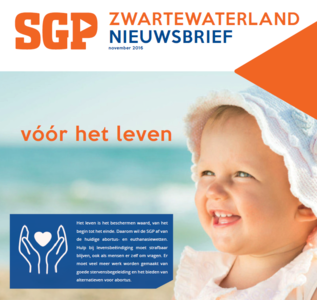 Nieuwsbrief SGP Zwartewaterland november 2016