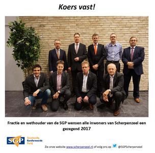 DE SCHERPENZEELSE SGP-FRACTIE, WETHOUDER EN BESTUUR WENSEN U VEEL HEIL EN ZEGEN TOE VOOR 2017