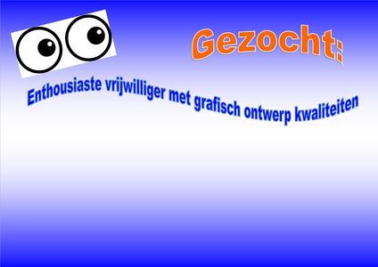 Gezocht: enthousiaste vrijwilliger als grafisch vormgever