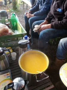 Pompoensoep van de SGP voor vrijwilligers Groene Long