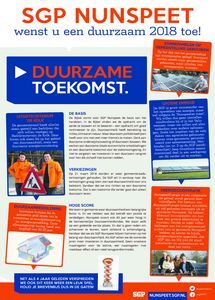 SGP Nunspeet wenst u een duurzaam 2018!
