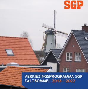 Verkiezingsprogramma SGP Zaltbommel 2018-2022