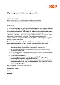 SGP-raadsvragen over mensenhandel