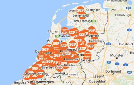 DE SGP OP DE KAART: