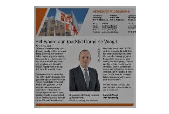 Het woord is aan Corné de Voogd