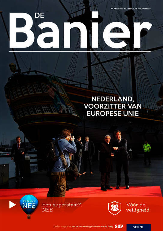 Banier mei 2016 Nederland voorzitter van Europese Unie