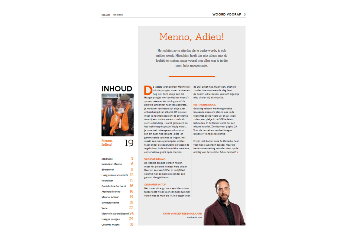 De Banier - november 2024 - Adieu Menno!
