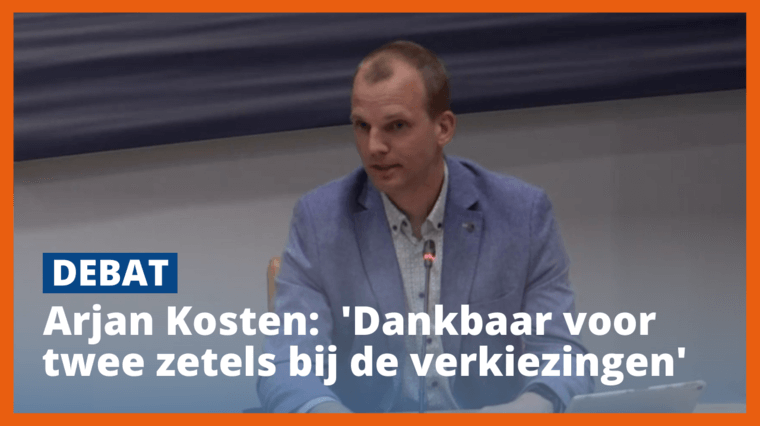 Arjan Kosten: 'Dankbaar met 2 zetels'