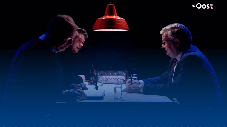 SGP'er Ten Bolscher bij 'Het Verkiezingsverhoor van RTV-Oost