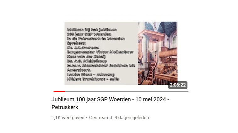 TERUGKIJKEN Jubileum 100 jaar
