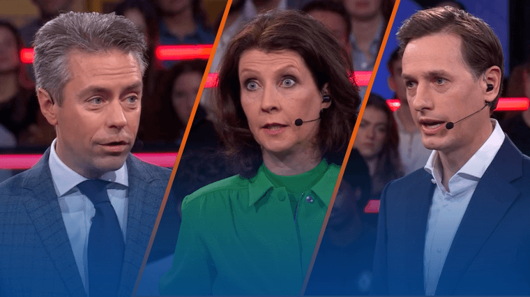 SGP versus PvdD en Volt bij het NOS-slotdebat